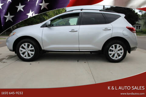 2012 Nissan Murano for sale at K & L Auto Sales in Saint Paul MN
