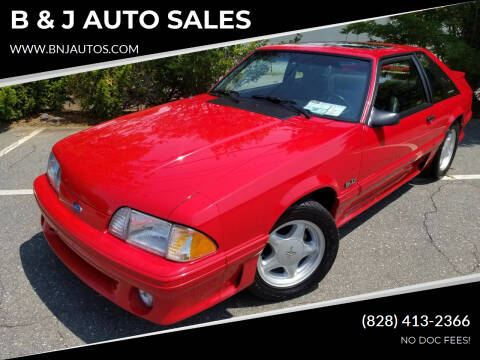 1990 Ford Mustang for sale at B & J AUTO SALES in Morganton NC
