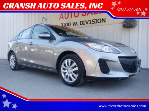 2013 Mazda MAZDA3 for sale at CRANSH AUTO SALES, INC in Arlington TX