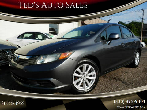 2012 Honda Civic for sale at Ted's Auto Sales in Louisville OH