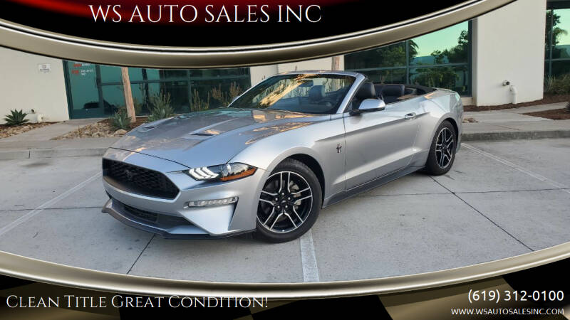 2020 Ford Mustang for sale at WS AUTO SALES INC in El Cajon CA