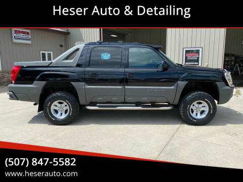 2002 Chevrolet Avalanche for sale at Heser Auto & Detailing in Jackson MN