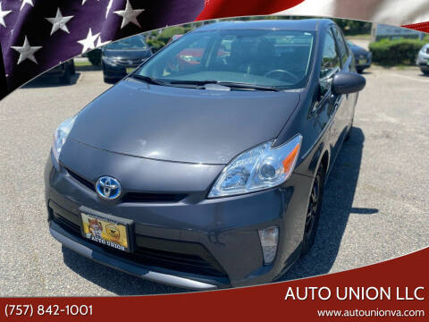 2012 Toyota Prius for sale at Auto Union LLC in Virginia Beach VA