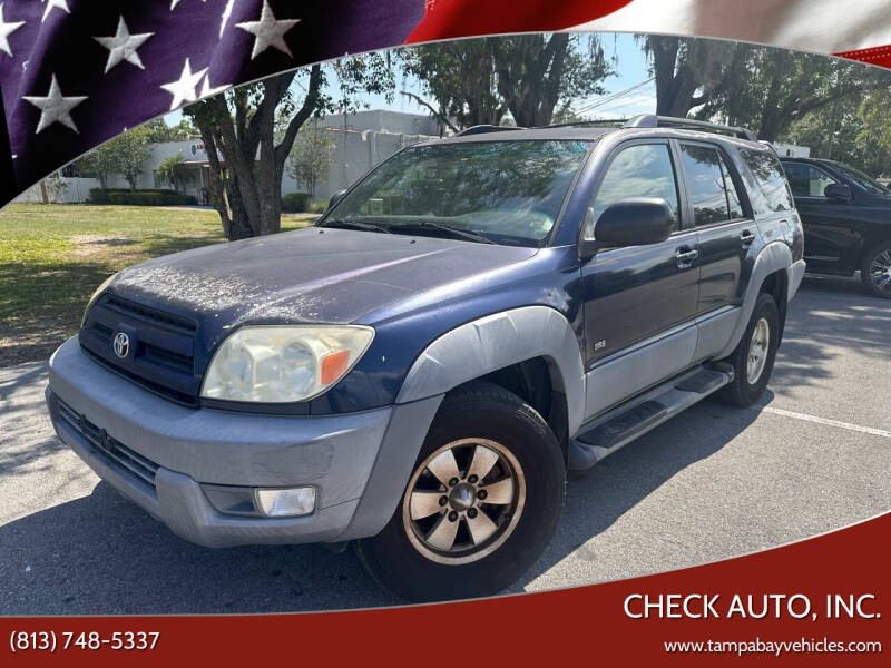 2003 Toyota 4Runner for sale at CHECK AUTO, INC. in Tampa FL