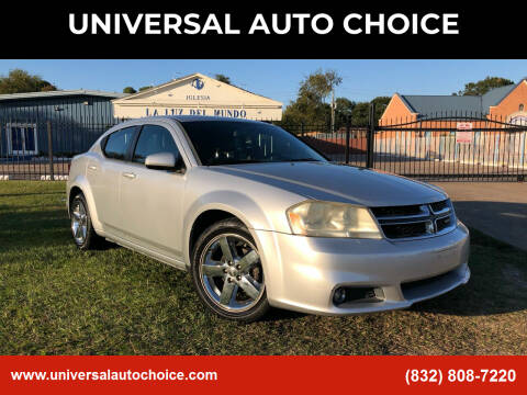 2011 Dodge Avenger for sale at UNIVERSAL AUTO CHOICE in Houston TX