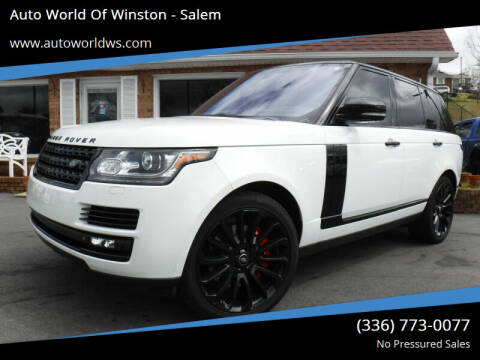 2015 Land Rover Range Rover for sale at Auto World Of Winston - Salem in Winston Salem NC