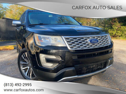 2016 Ford Explorer for sale at Carfox Auto Sales in Tampa FL