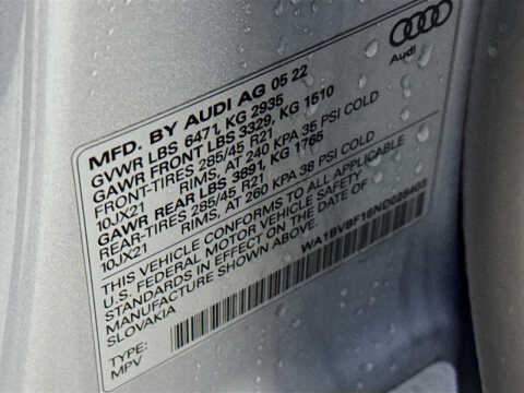 2022 Audi Q8 quattro Premium Plus 55 TFSI