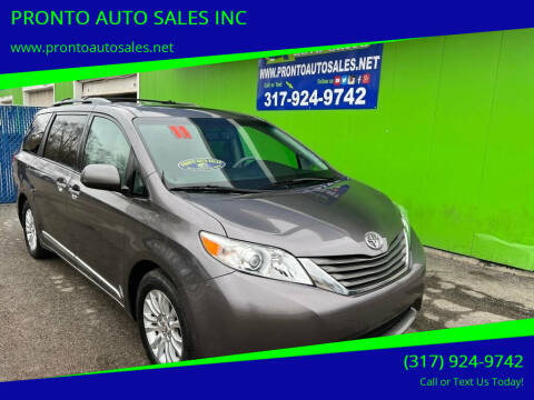 2011 Toyota Sienna for sale at PRONTO AUTO SALES INC in Indianapolis IN
