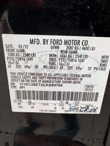 2012 Ford Escape Limited