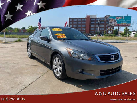 2010 Honda Accord for sale at A & D Auto Sales in Joplin MO