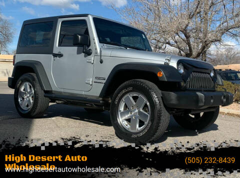 2012 Jeep Wrangler for sale at High Desert Auto Wholesale in Albuquerque NM