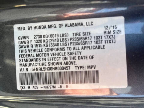 2017 Honda Odyssey SE