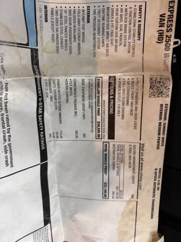 2016 Chevrolet Express 2500