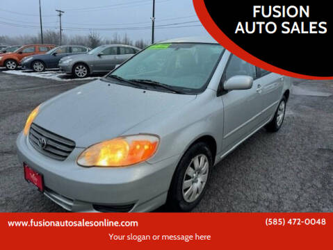 2004 Toyota Corolla for sale at FUSION AUTO SALES in Spencerport NY