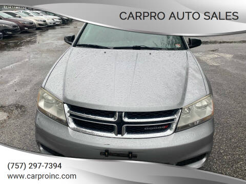 2013 Dodge Avenger for sale at Carpro Auto Sales in Chesapeake VA