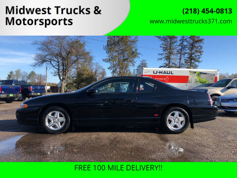 2004 Chevrolet Monte Carlo for sale at Midwest Trucks & Motorsports in Merrifield MN