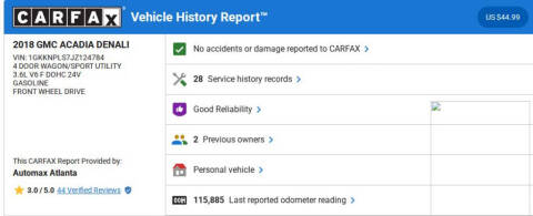 2018 GMC Acadia Denali