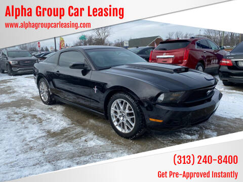 2012 Ford Mustang for sale at Alpha Group Car Leasing in Redford MI