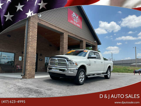 2016 RAM 2500 for sale at D & J AUTO SALES in Joplin MO