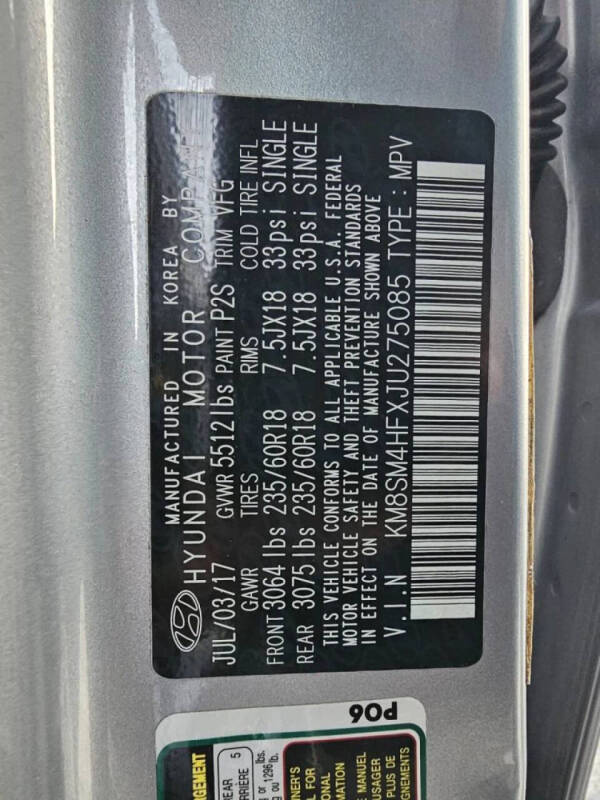 2018 Hyundai Santa Fe SE