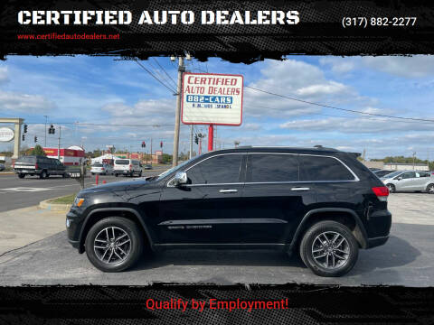 2018 Jeep Grand Cherokee for sale at CERTIFIED AUTO DEALERS in Greenwood IN