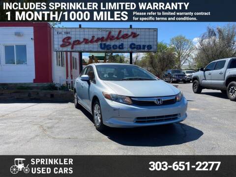 2012 Honda Civic for sale at Sprinkler Used Cars in Longmont CO