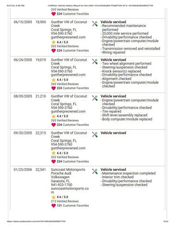2004 Volkswagen Phaeton Premiere Edition W12