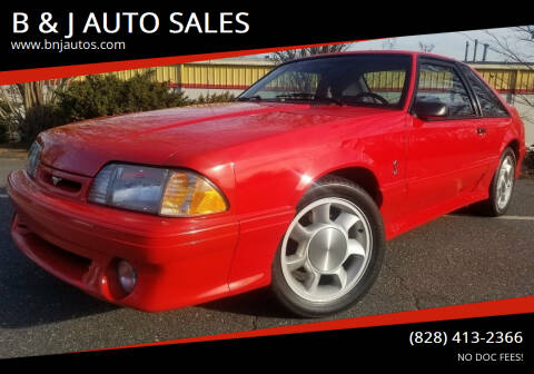 1993 Ford Mustang SVT Cobra for sale at B & J AUTO SALES in Morganton NC