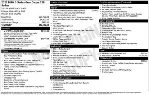 2022 BMW 2 Series 228i Gran Coupe