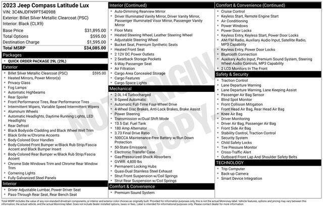 2023 Jeep Compass Latitude Lux