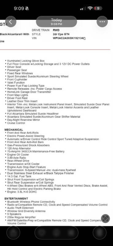 2016 Porsche Cayman GT4