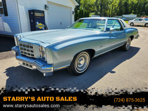 1977 Chevrolet Monte Carlo for sale at STARRY'S AUTO SALES in New Alexandria PA