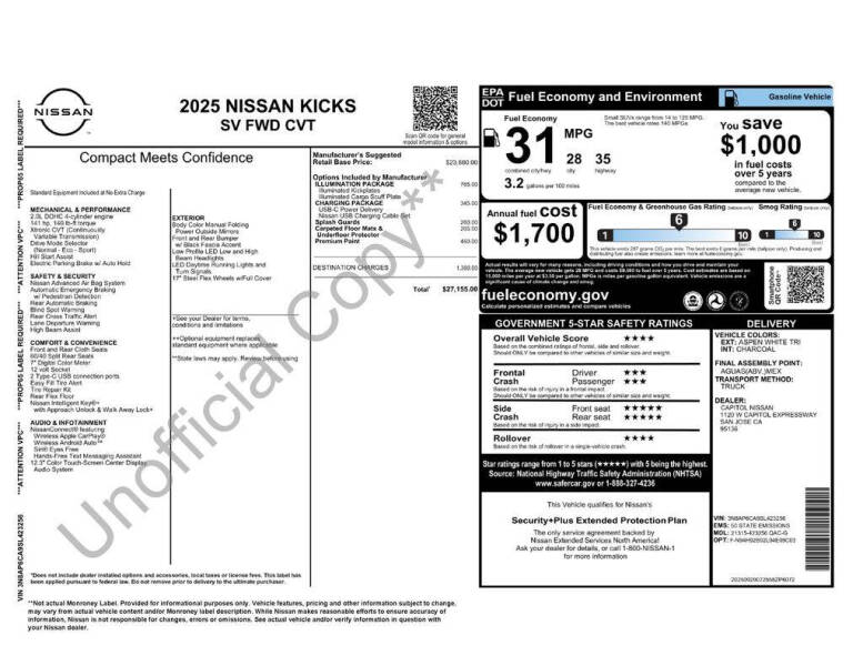 2025 Nissan Kicks SV
