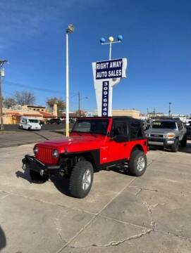 1998 Jeep Wrangler for sale at Right Away Auto Sales in Colorado Springs CO