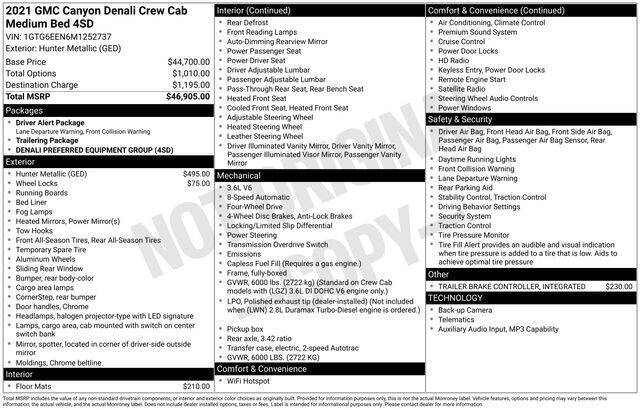 2021 GMC Canyon