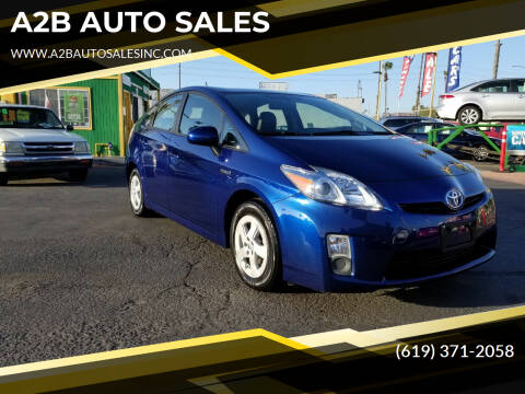 2011 Toyota Prius for sale at A2B AUTO SALES in Chula Vista CA