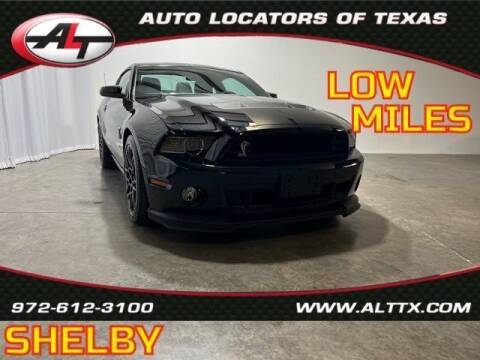 2013 Ford Shelby GT500 for sale at AUTO LOCATORS OF TEXAS in Plano TX