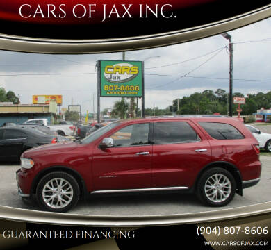 2014 Dodge Durango for sale at CARS OF JAX INC. in Jacksonville FL