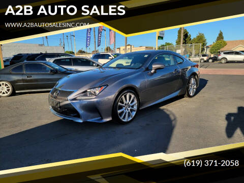 2015 Lexus RC 350 for sale at A2B AUTO SALES in Chula Vista CA