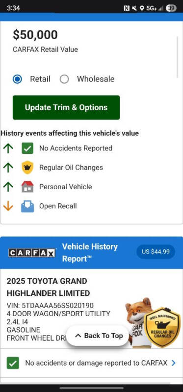 2025 Toyota Grand Highlander LE