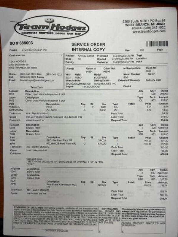 2021 Ford EcoSport SE
