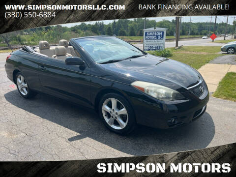 2008 Toyota Camry Solara for sale at SIMPSON MOTORS in Youngstown OH