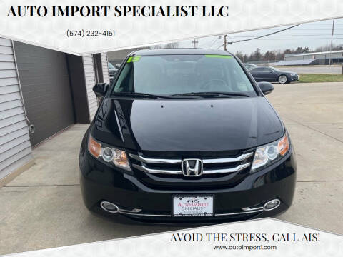 2015 Honda Odyssey for sale at Auto Import Specialist LLC in South Bend IN