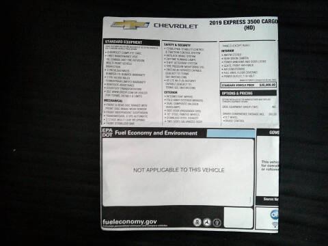 2019 Chevrolet Express 3500