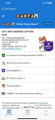 2019 Jeep Cherokee Latitude Plus