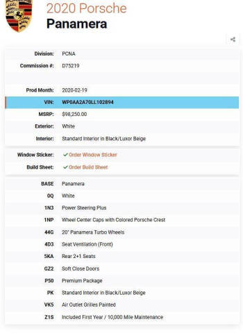 2020 Porsche Panamera