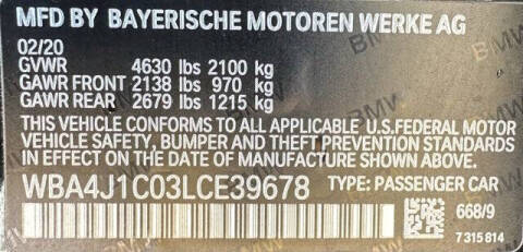 2020 BMW 4 Series 430i Gran Coupe