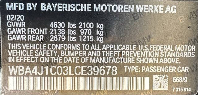 2020 BMW 4 Series 430i Gran Coupe