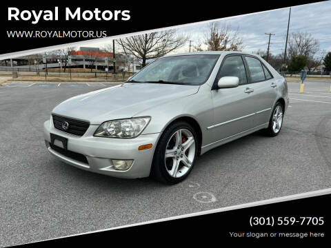 2002 Lexus IS 300 for sale at Royal Motors in Hyattsville MD
